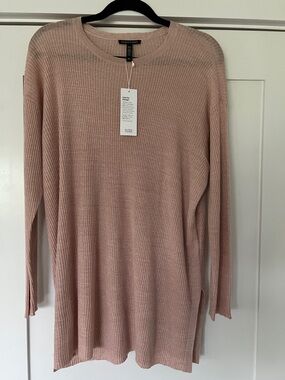 Eileen Fisher Dusty Rose Ribbed linen Sweater